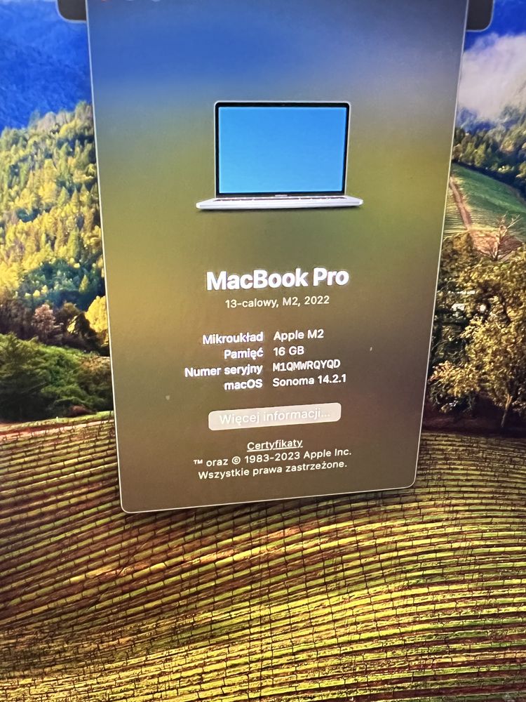 Macbook pro m2 16gb 256 gb ssd
