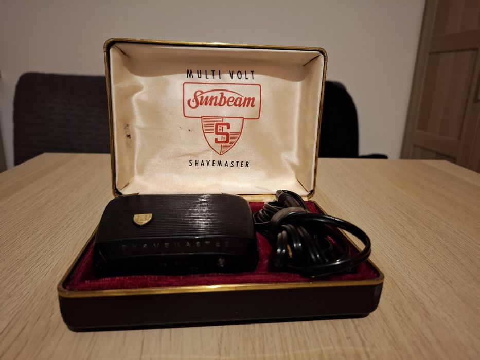 Vintage golarka Sunbeam Shavemaster XSM – lata 50/60, etui