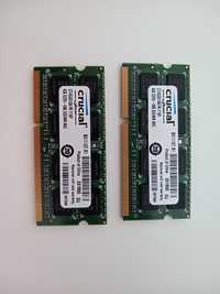 Memórias RAM Crucial so-dimm DDR3 8GB (2x4GB)