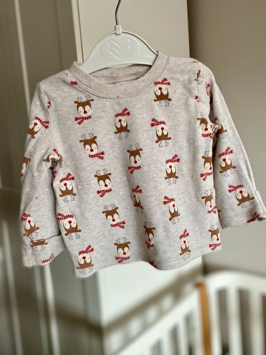 Новорічний світшот з оленями дитячий 74 розмір