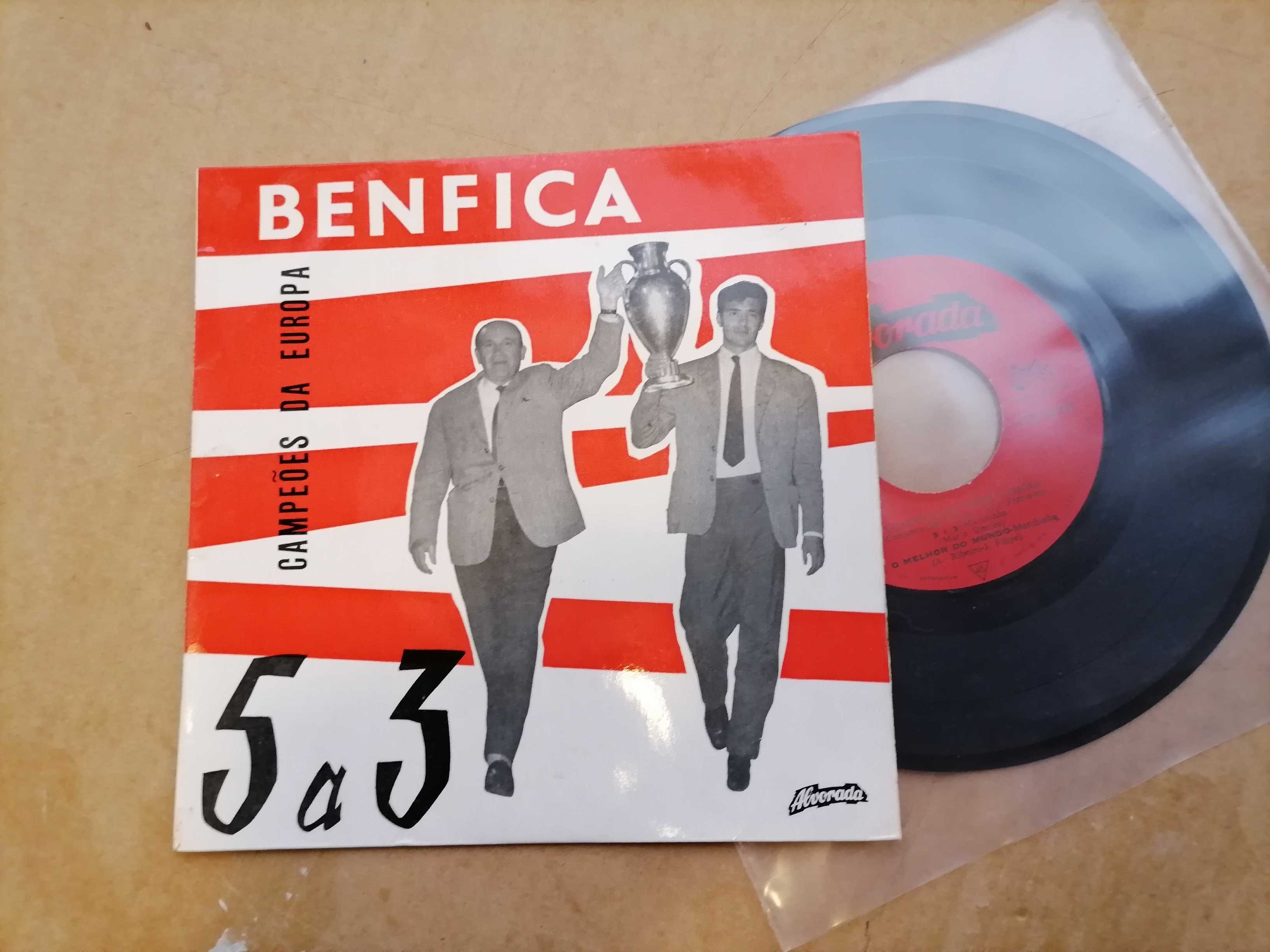 Vinil BENFICA Campeões Europa 1962 Marcha 5 a 3  (Final c/Real Madrid)