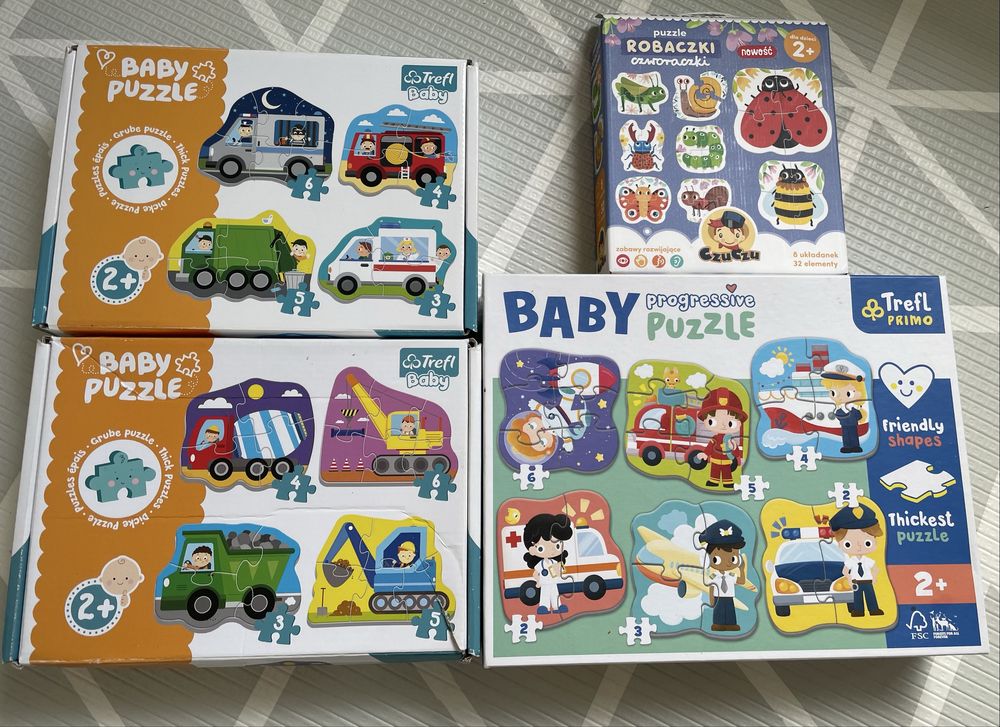 Puzzle 4 zestawy dla dwulatka