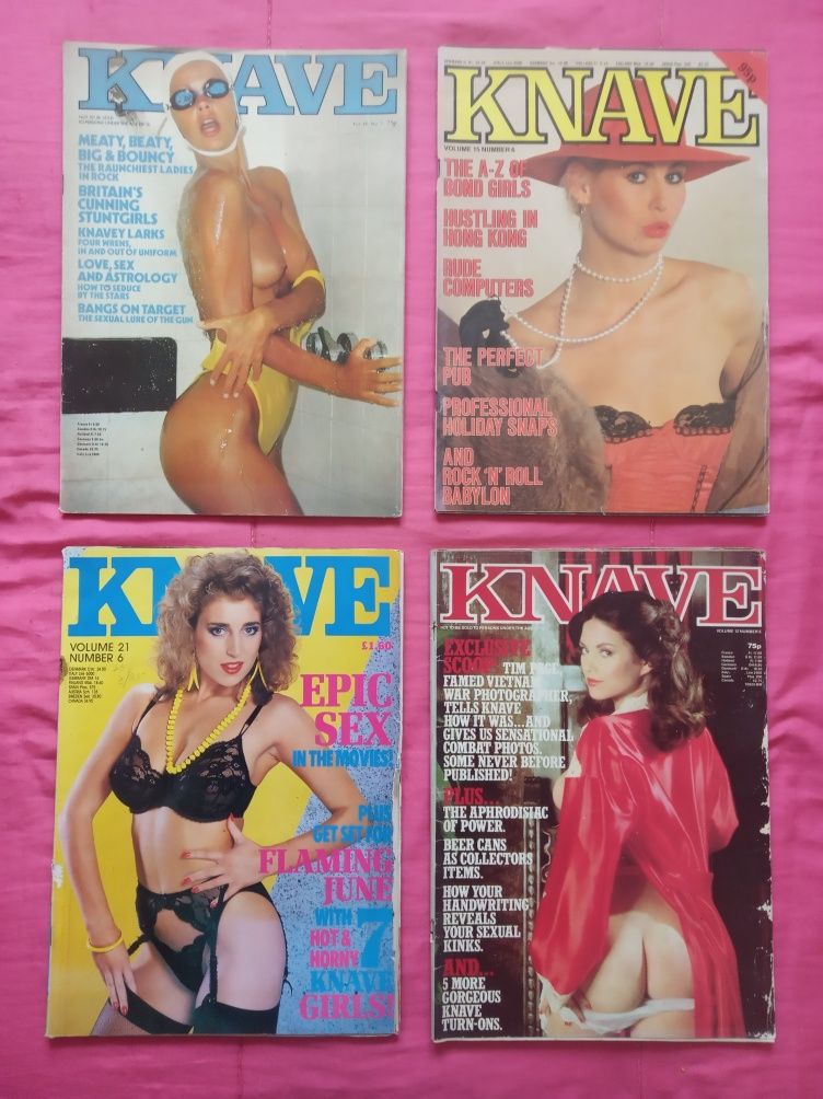28 revistas KNAVE e 3 KAVALIER (eróticas)