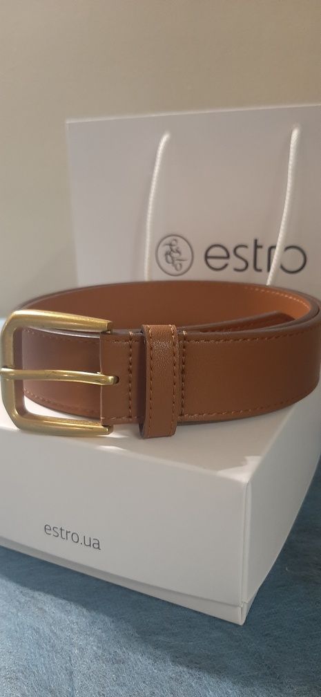 Ремень женский Estro. Кожа. Рыжий.