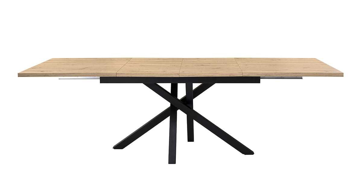Stół rozkładany 160-260 cm z metalowymi nogami Dąb Artisan