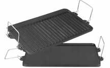 duża PŁYTA ŻELIWNA GRILLOWA dwustronna 52 x 25CM ognisko grill T3036