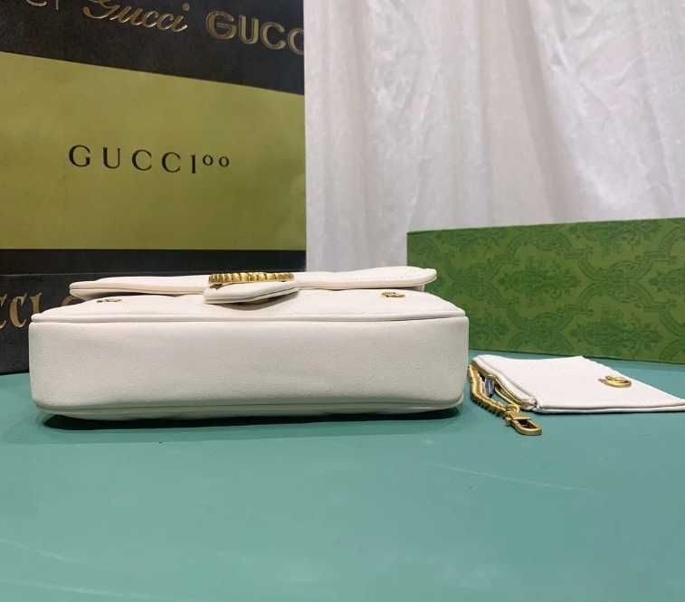 Gucci GG Marmont Small Matelasse Bag White
