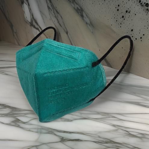 Maseczka Ochronna FFP2 5-warstwowa 3D Zielona z Regulowanym Klipsem CE