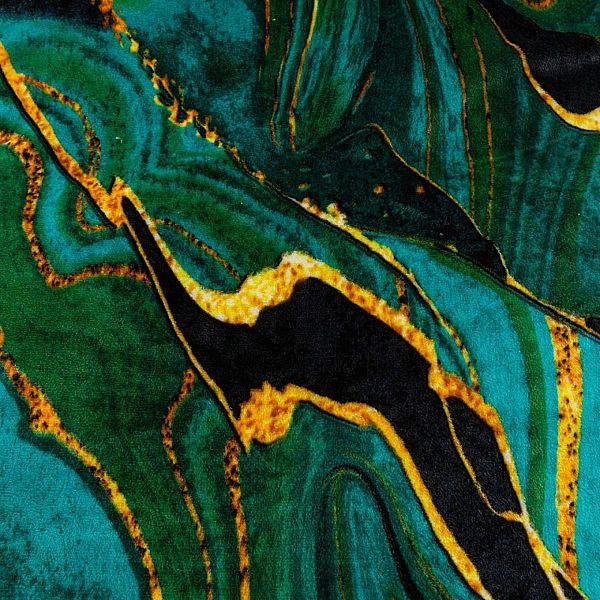 KOC NARZUTA 160x200 na łóżko kapanę MIKROFIBRA Inger ZIELONY marmur