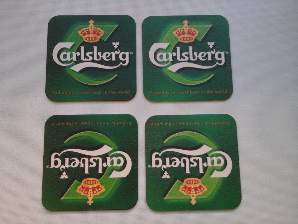 Bases para copos, com publicidade, para colecção