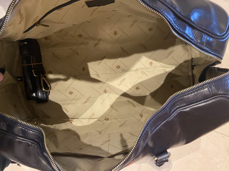 Saco viagem em pele genuina