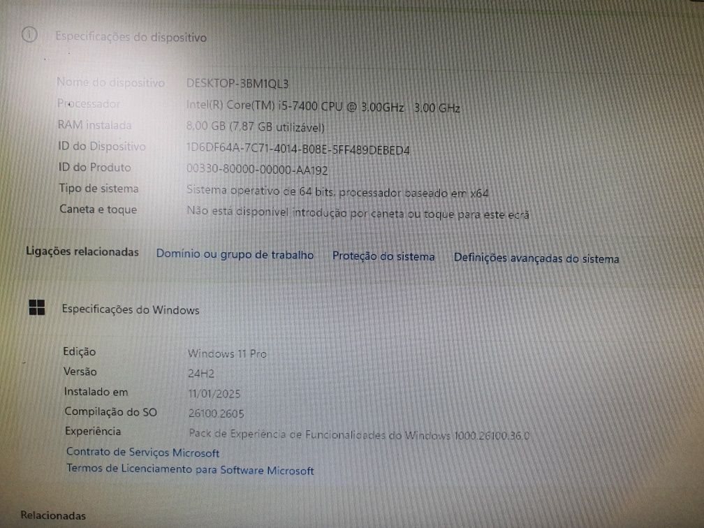 PC completo i5, 512 Gb M.2 e Win 11 Pro