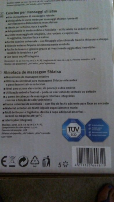 Almofada de massagem Shiatsu. Nova