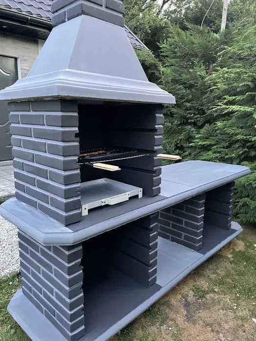 grill betonowy ogrodowy kominek duży blat roboczy