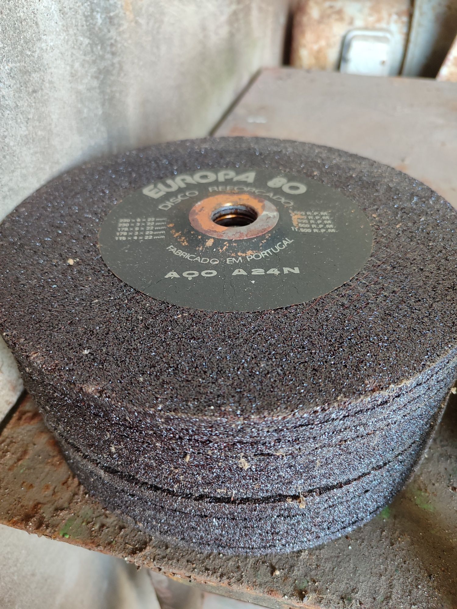 Conjunto de discos de retificadora
