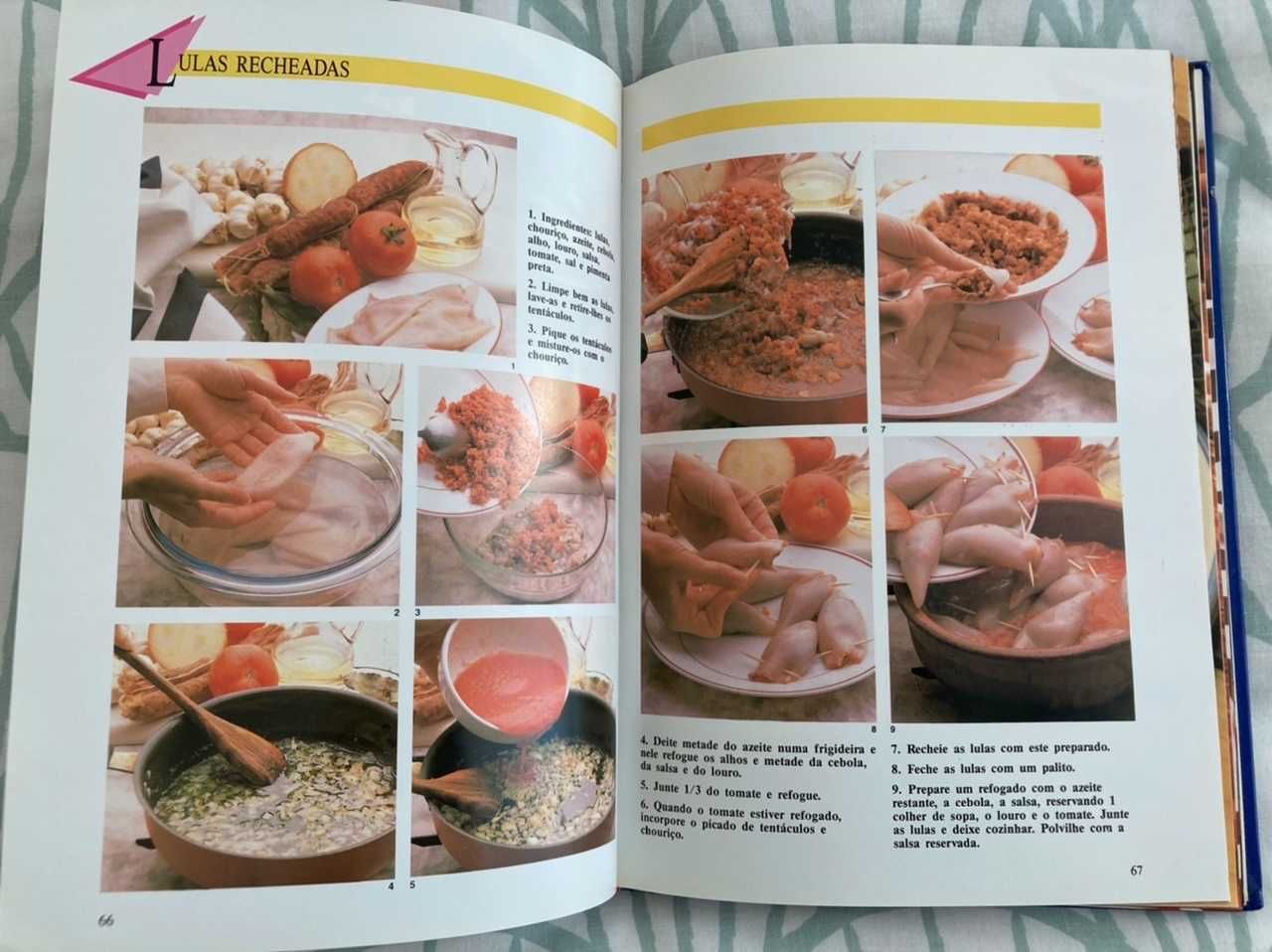 Conjunto 3 Livros Receitas Culinária Cozinha