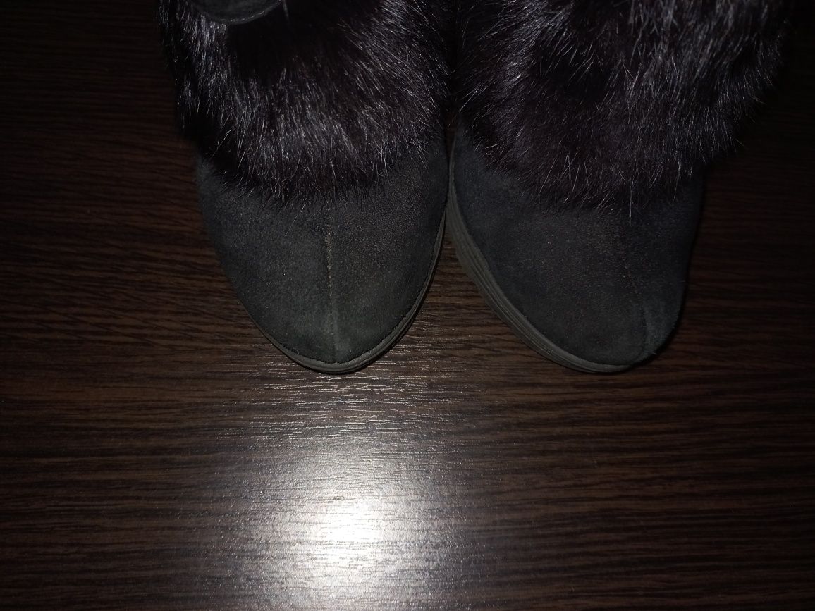 Черевики чоботи зимові натуральный замш мех