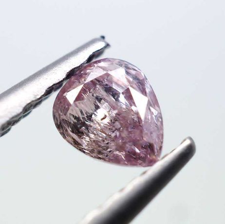 Diamante 0.15 ct corte pêra - I2 - Cor rosa natural