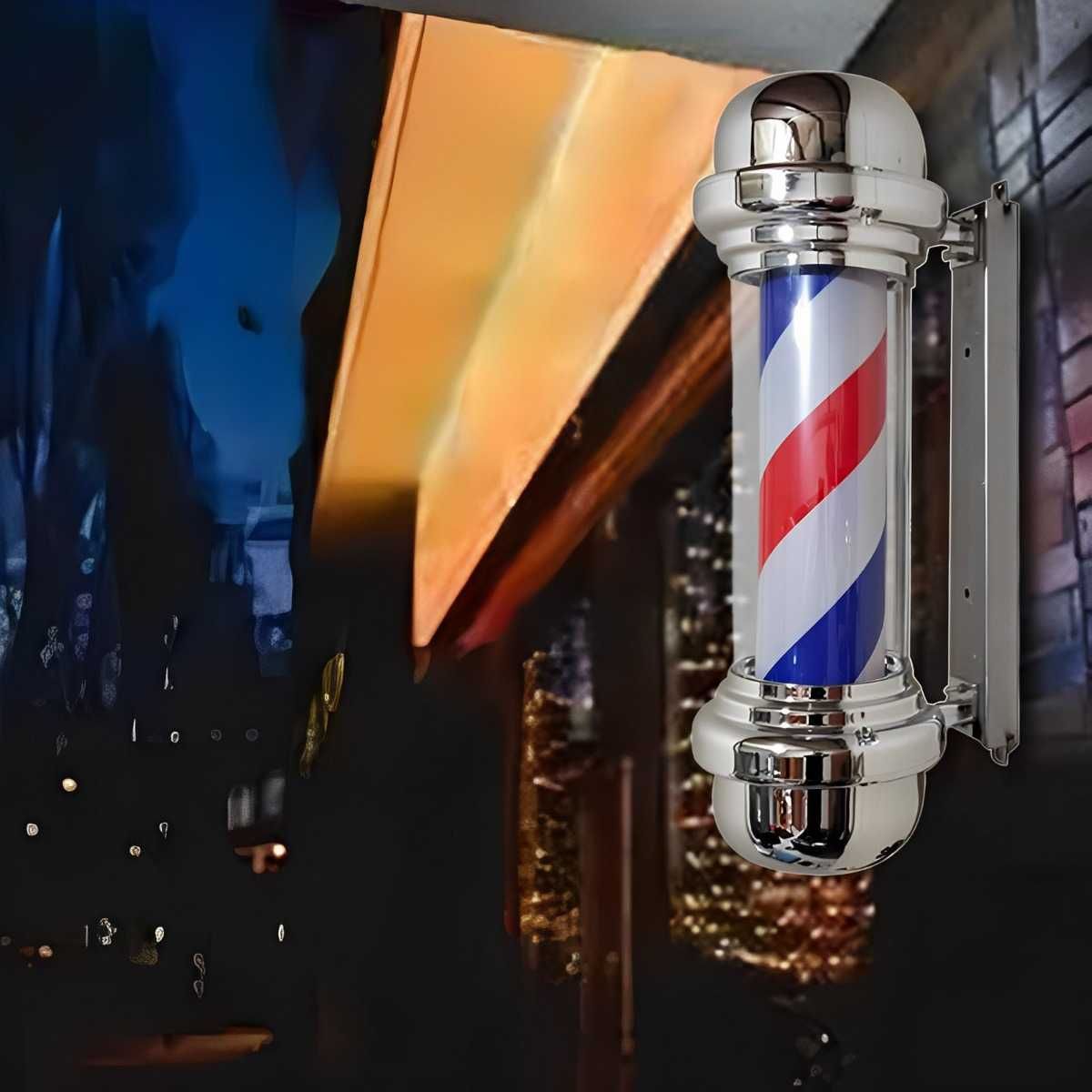 Barber Pole e Candeeiro de Barbearia