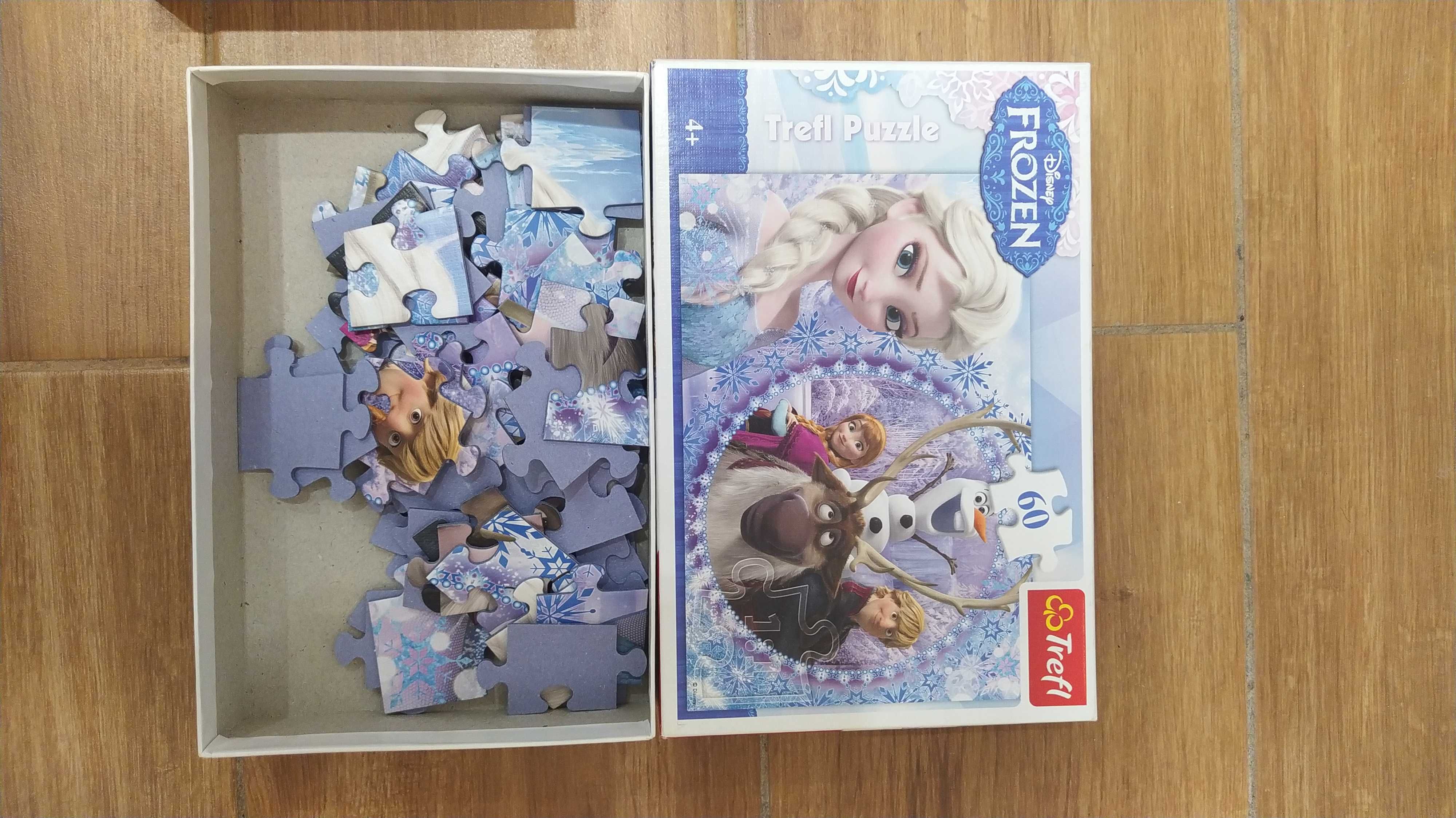 Puzzle Trefl 60 elementów Myszka Miki 3+, Kraiina Lodu 4+