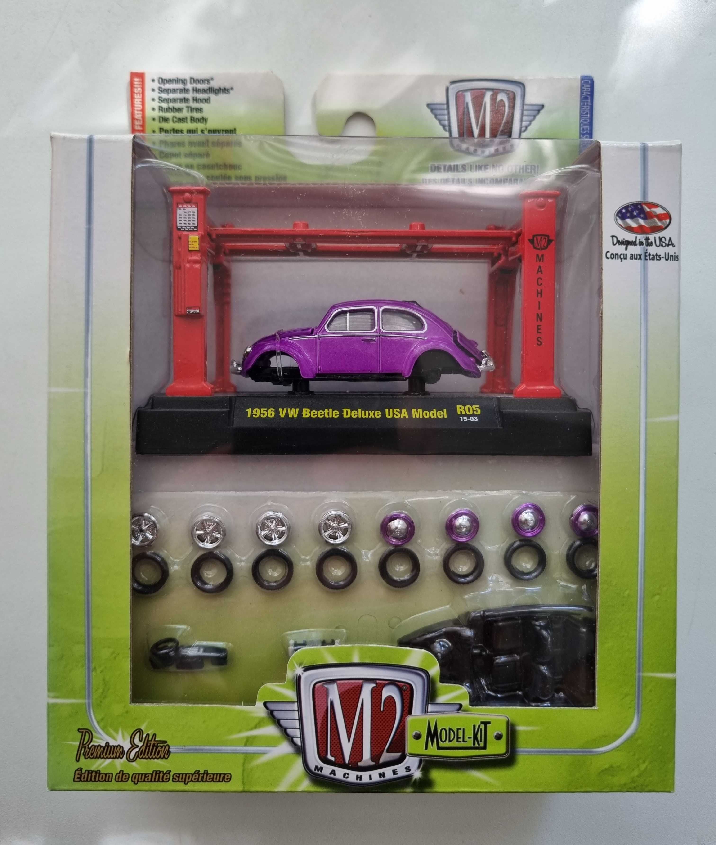 M2 Machines - Kit 1956 VW Beetle Deluxe USA / Nissan Datsun 3-Car Set