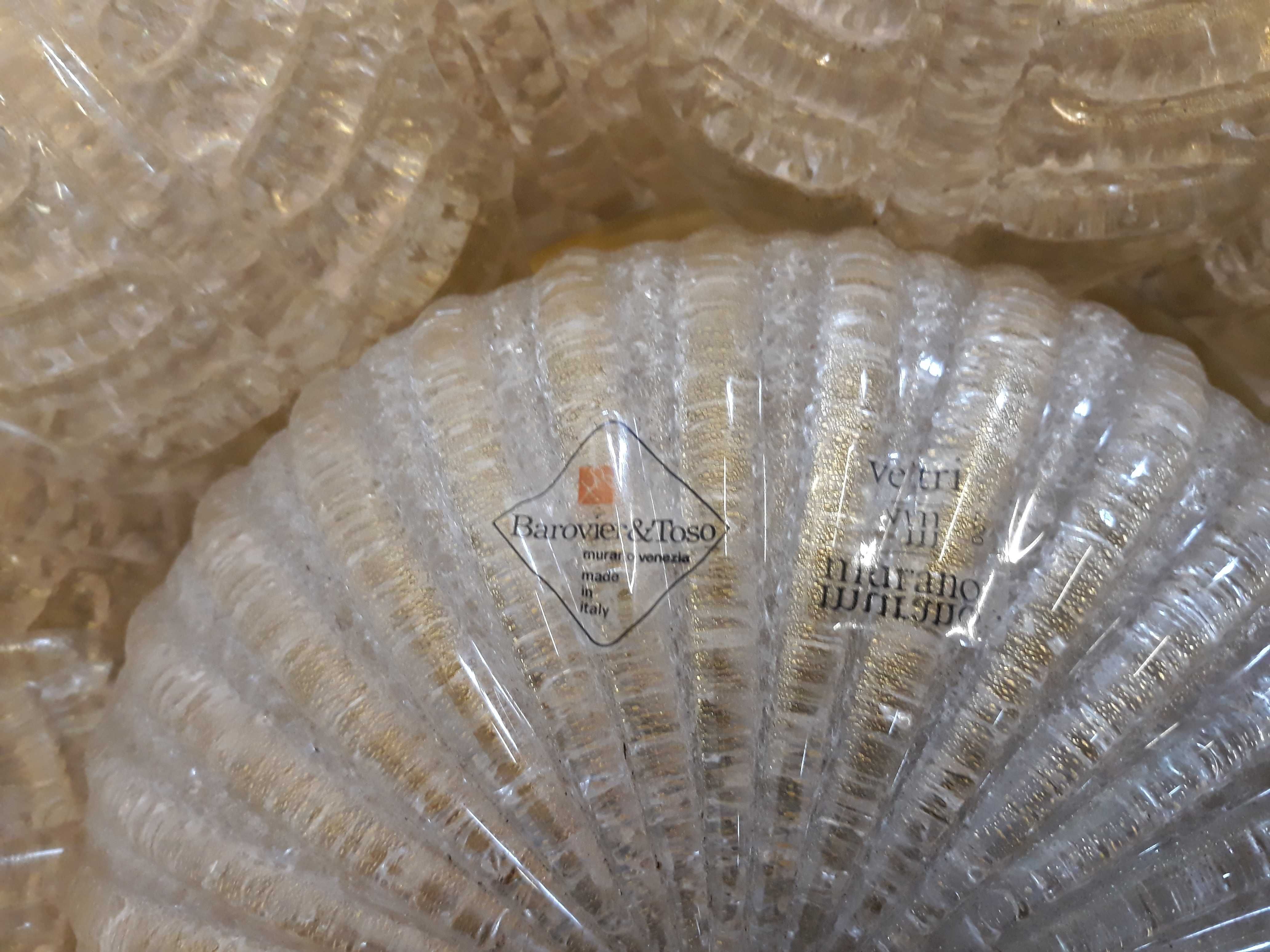 Plafon szklany włoski Barovier&Toso Murano Italy Wenecja lata 80-te