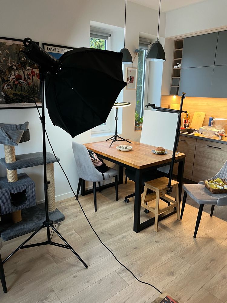 Quadralite VideoLed 1000 lampa światła ciągłego + statyw i softobox