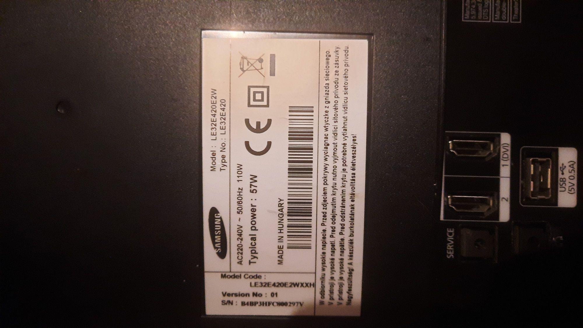 Lcd Samsung LE32E420 AVARIADO