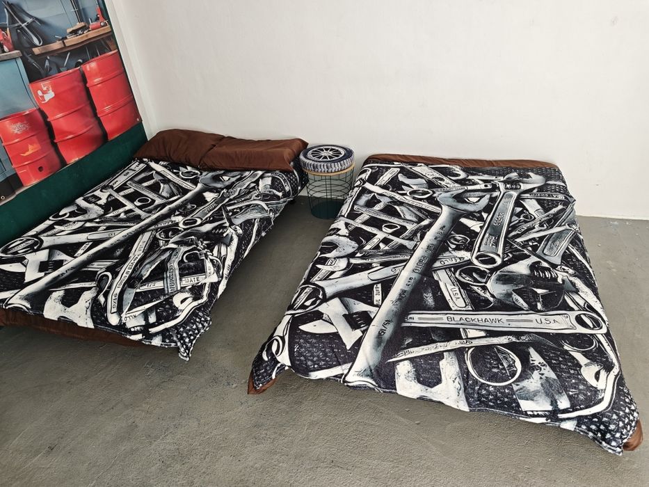 3 Mantas 190x150 estilo mecânico / garagem