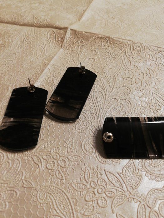 Kolczyki +broszka. Unikat!