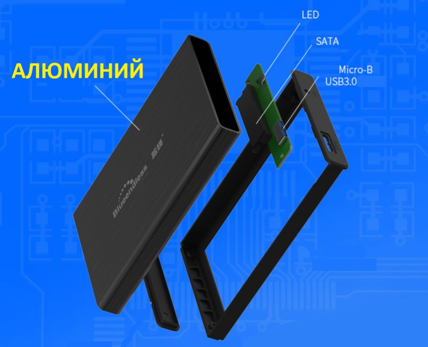 Внешний карман Blueendless U23T USB 3.0 SATA HDD 2.5 в наличии