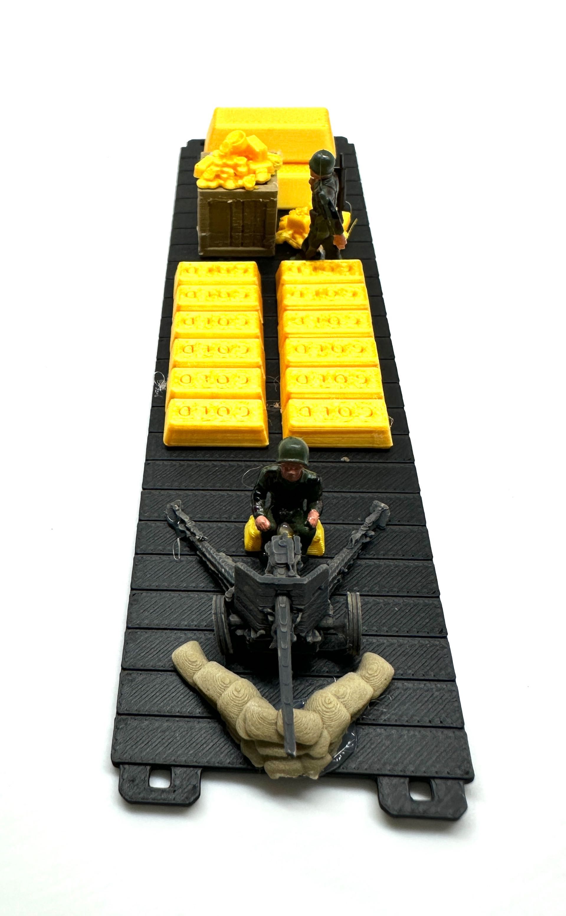 makieta diorama Złoty Pociąg platformy na wagony Piko H0 1:87