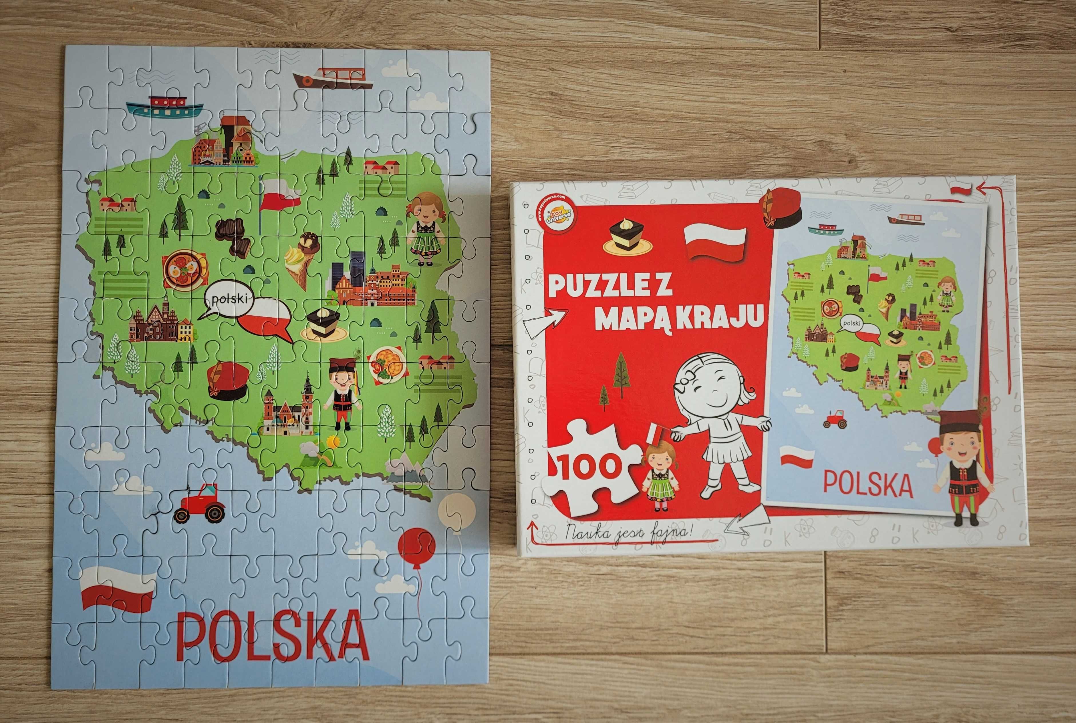 Puzzle z mapą Kraju Polska 100 elementów