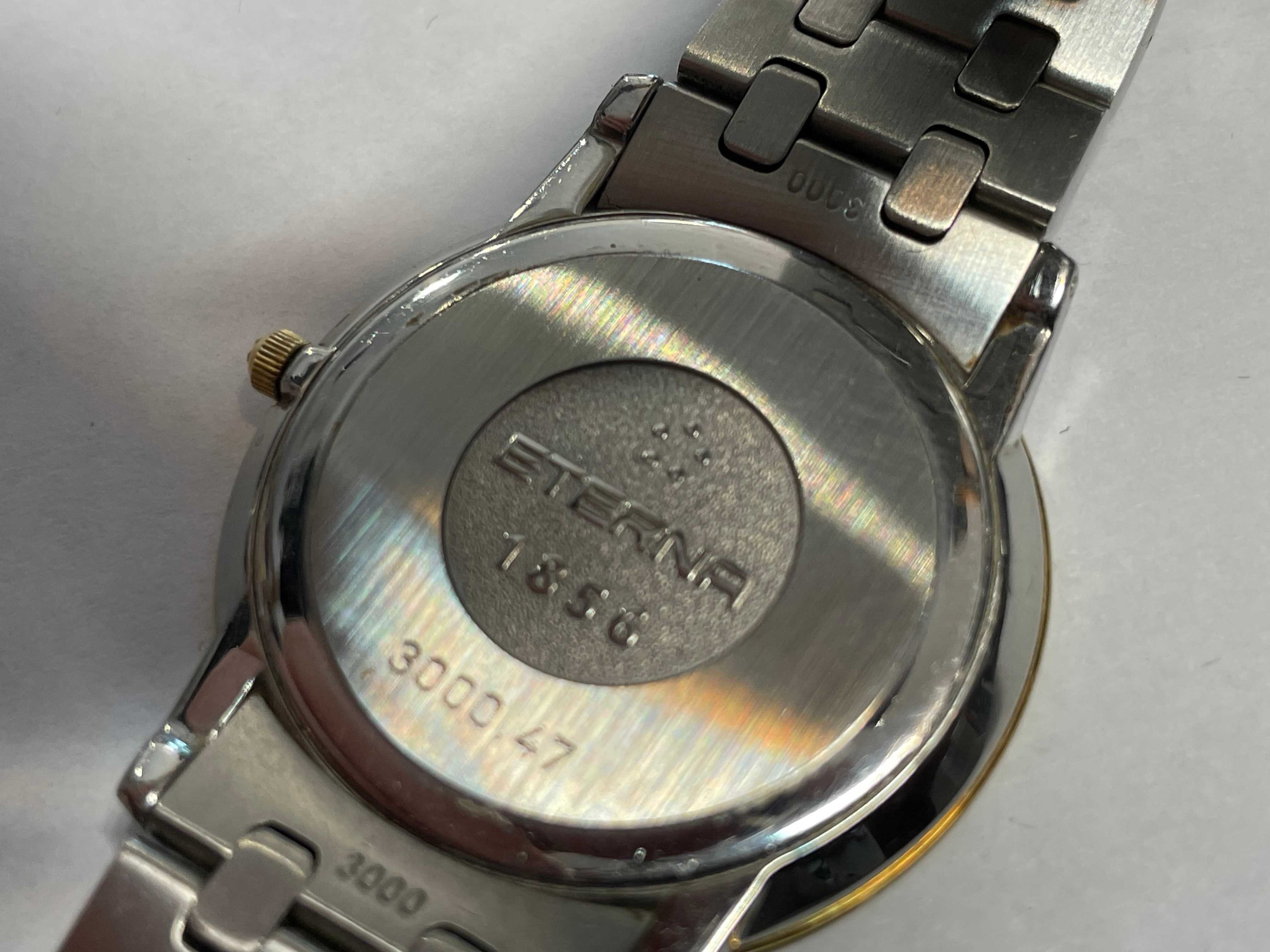 Eterna 3000.47 Szwajcarski zegarek kwarcowy pozłacany 18kt