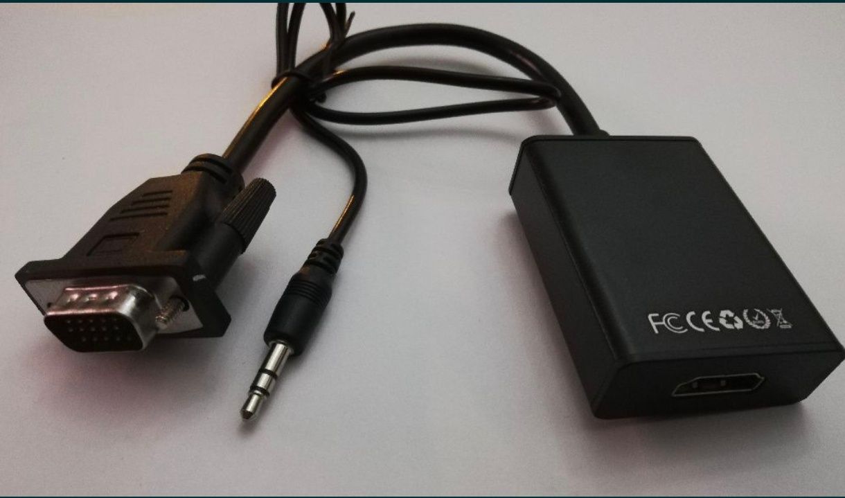 Adaptador VGA macho para HDMI femea
