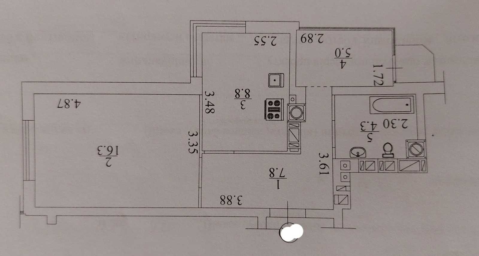 1к 43м2 5/8 ЖК На Прорезной.Продажа от собстенника . Киев 8км