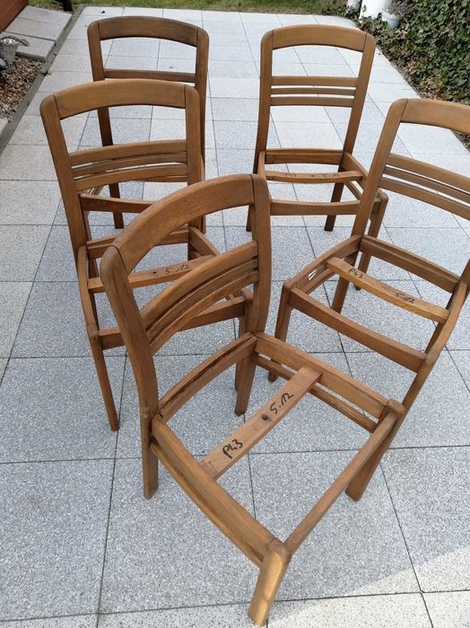 Krzesła drewniane z lat 50/60 tych.vintage... niemieckiej firmy Welzel