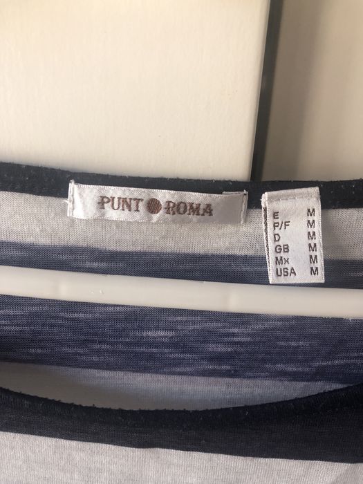 T-shirt riscas azuis e brancas marca Punto Roma - Tam. M