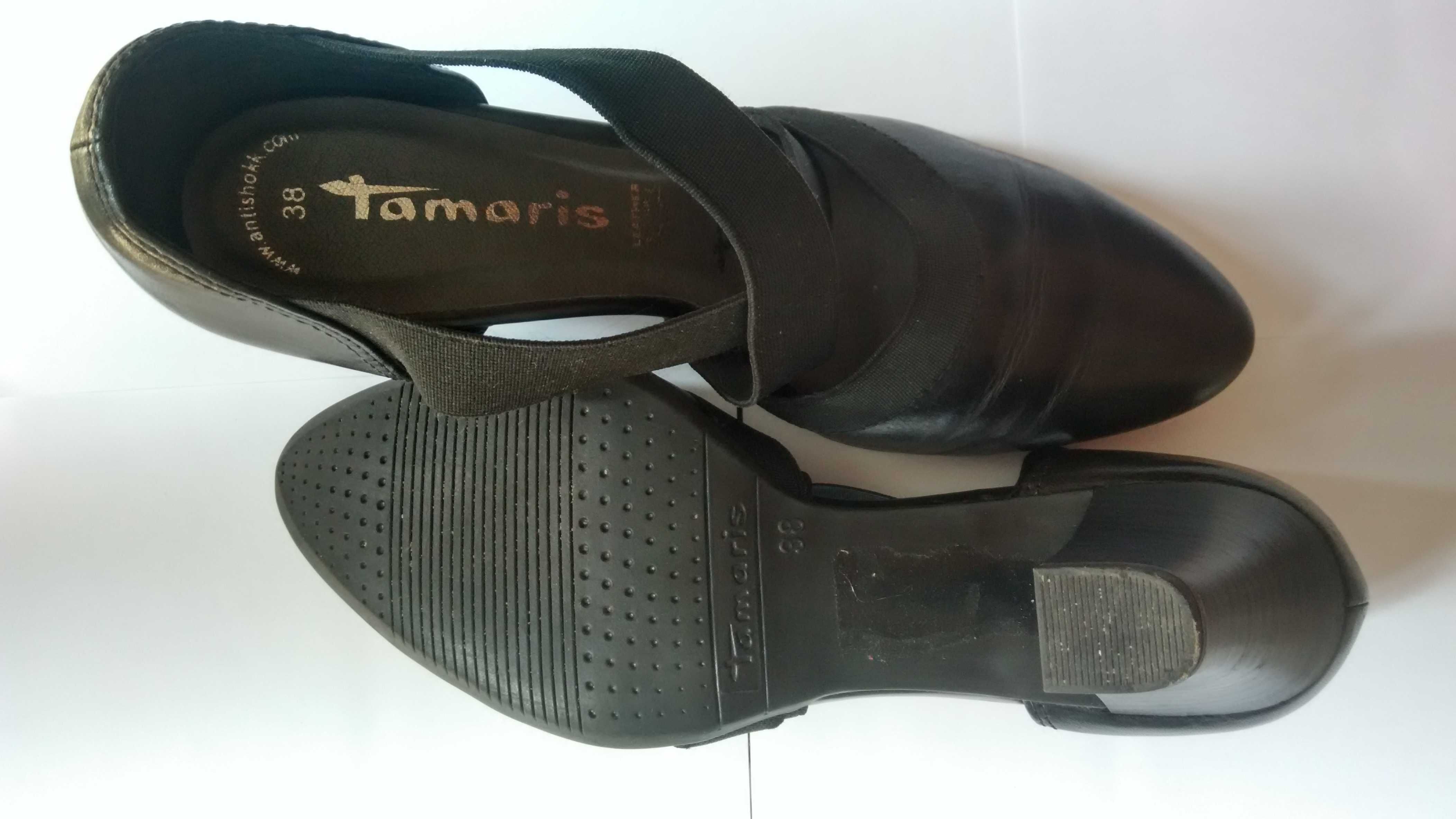 Туфли чёрные, женские, TAMARIS. 38 размер