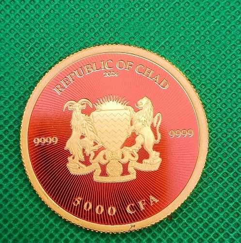 Moeda de 1 Oz de prata 999‰ e ouro 24k