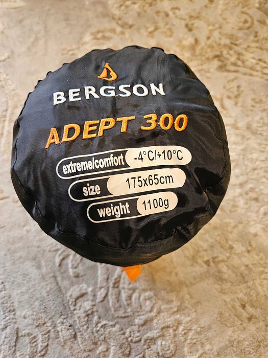 Śpiwór juniorski Bergson ADEPT 300 - dł.175 cm