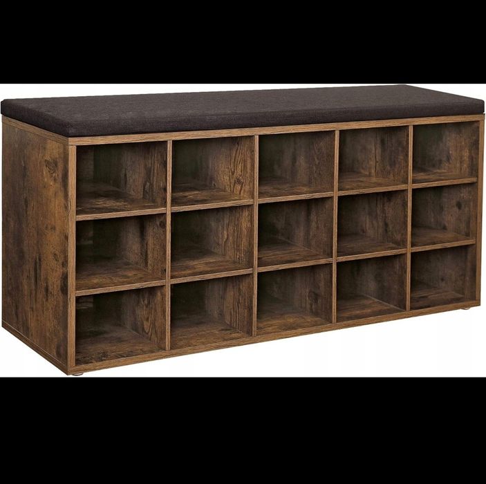 Szafka na buty z siedziskiem ławka regał na buty 15 przegródek