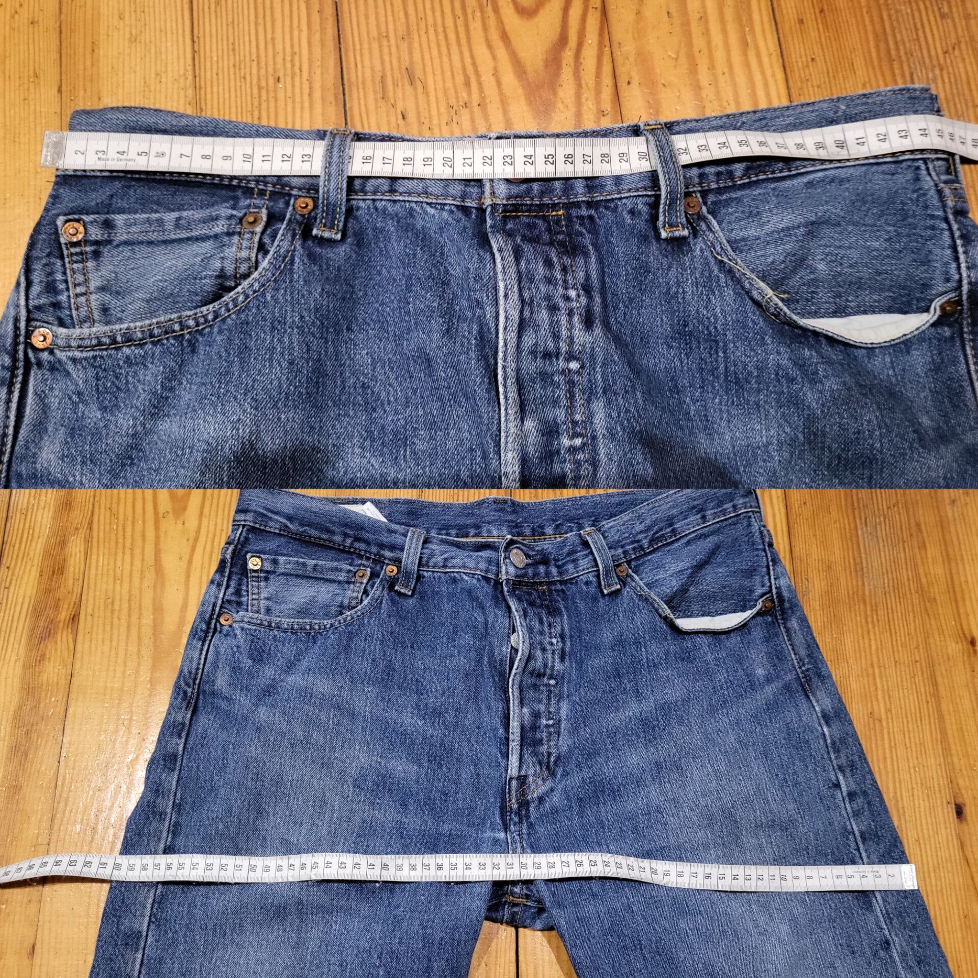 Niebieskie dżinsy Levi's W34 L32 vintage kultowe 501