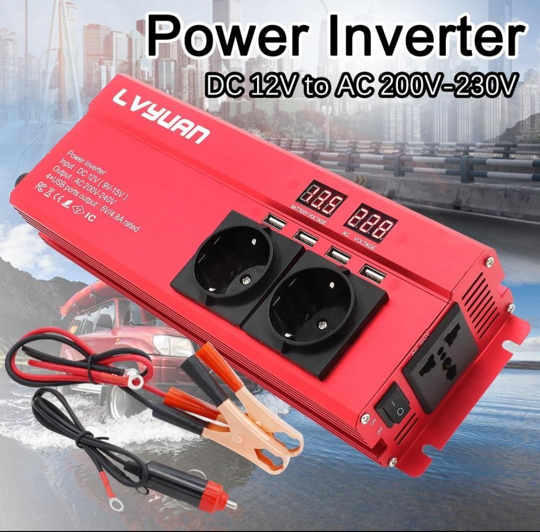 Инвертор LVYUAN 12/220V 1600W/6000W