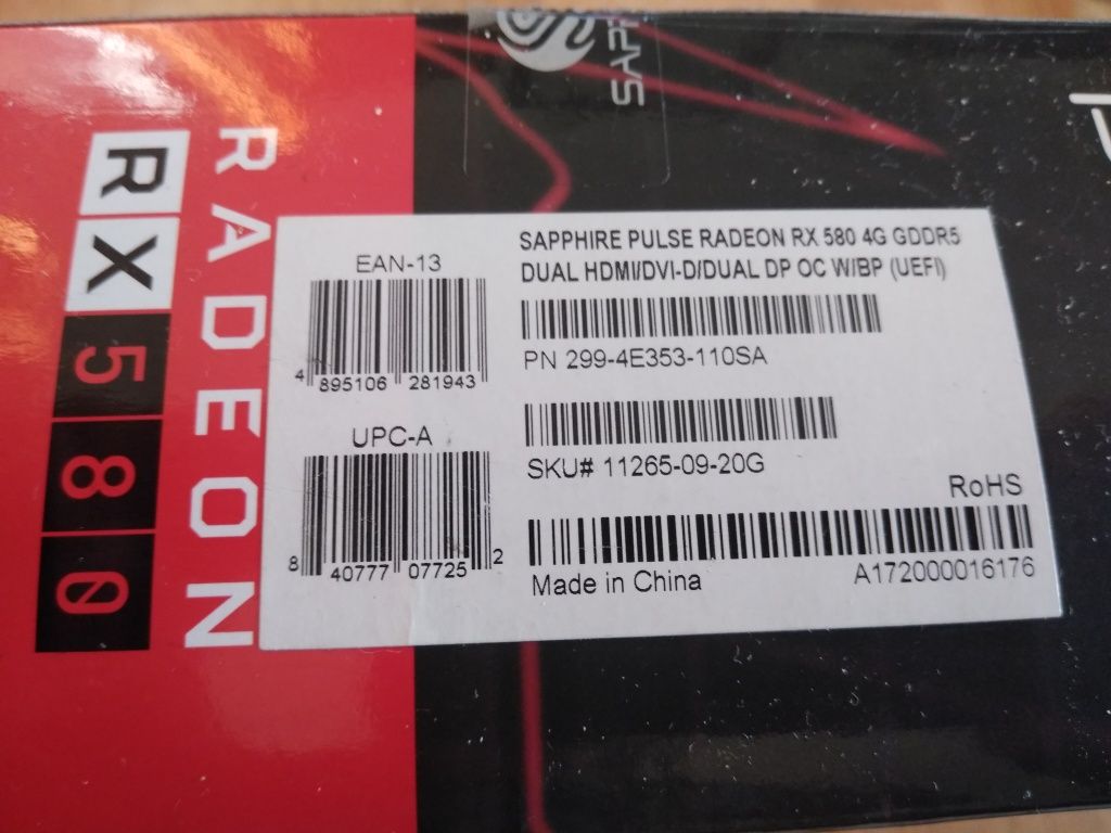 Karta Graficzna SAPPHIRE AMD Radeon RX580 4GB 256bit GDDR5 stan bdb