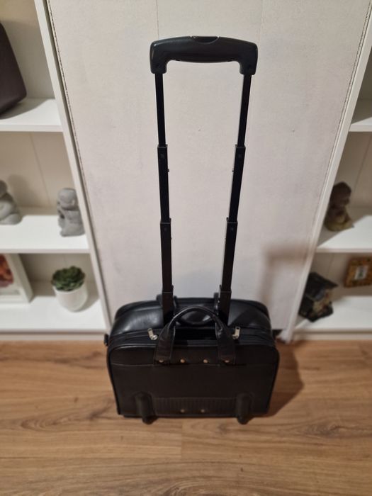 Trolley de executivo para computador de pele sintética