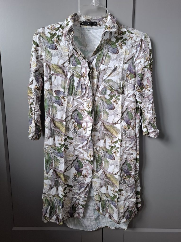 Sukienka koszulowa Mohito rękaw 3/4
