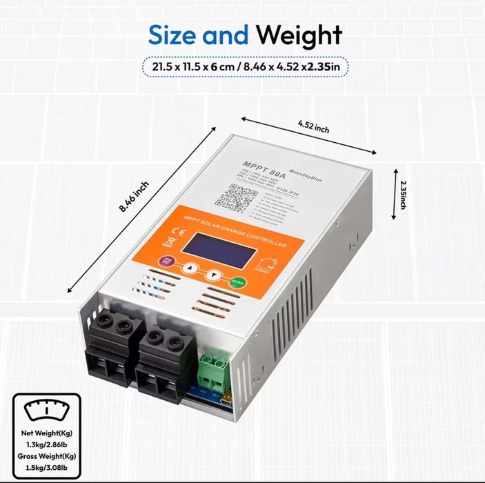 Контролер MPPT MakeSkyBlue 12v, 24v, 48v, 60A, ver.124