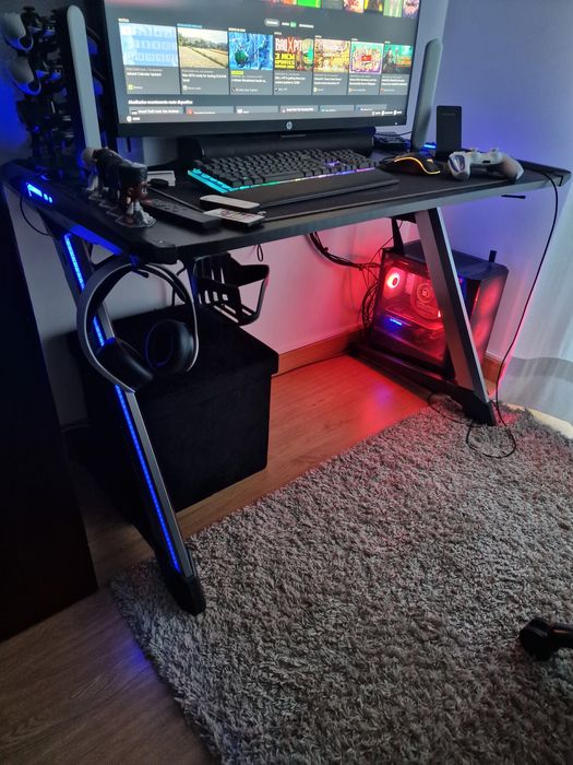 Secretária Alpha Gamer Lectra RGB