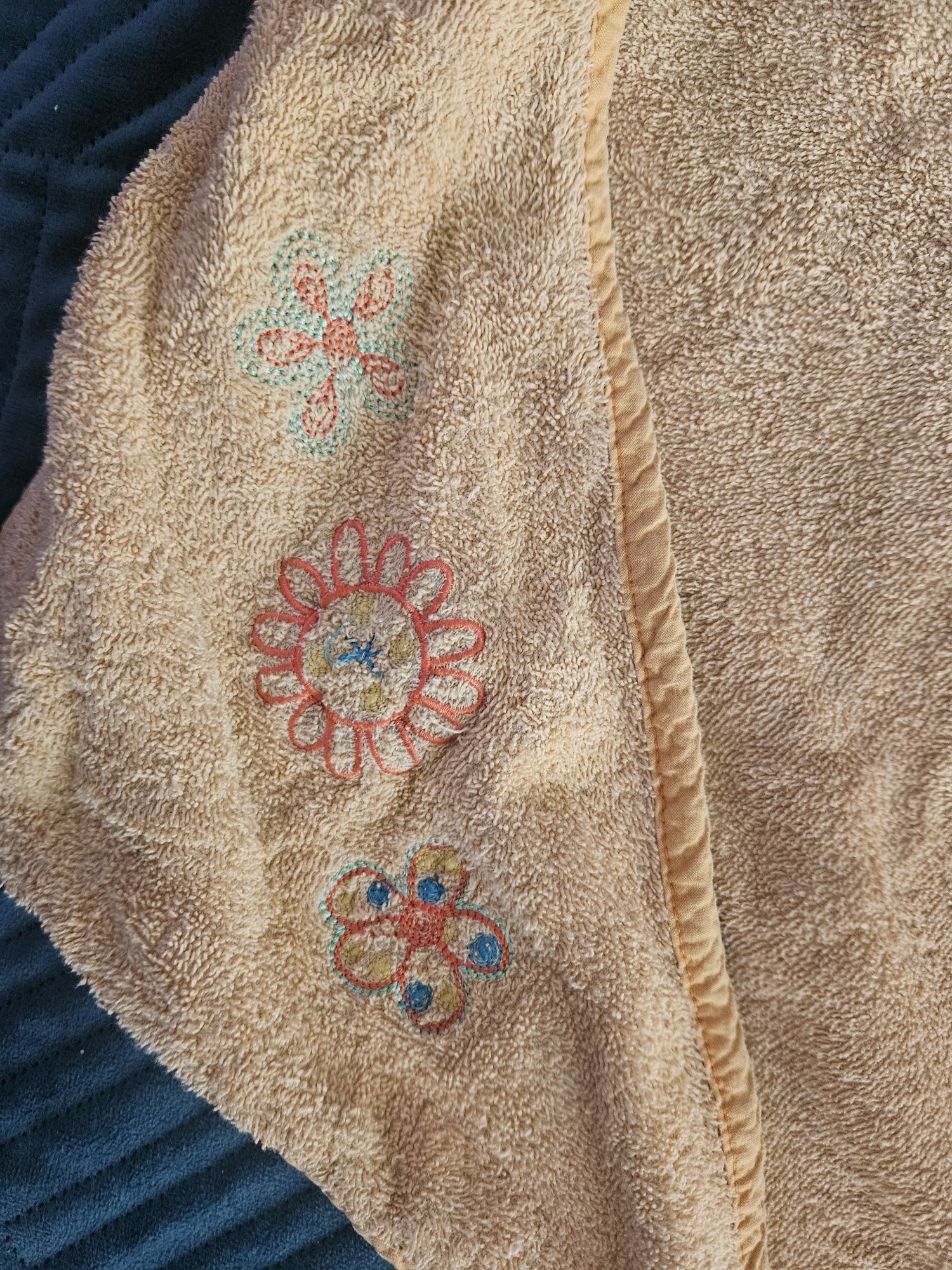 Okrycie kąpielowe ręcznik dla niemowląt dziecka pomarańczowy